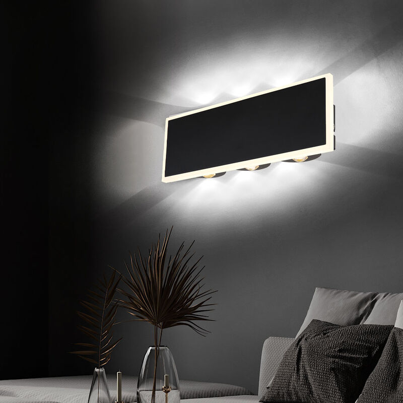 Applique Murale LED Hofstein – Spot Up/Down – Design Moderne, Argenté, Métal