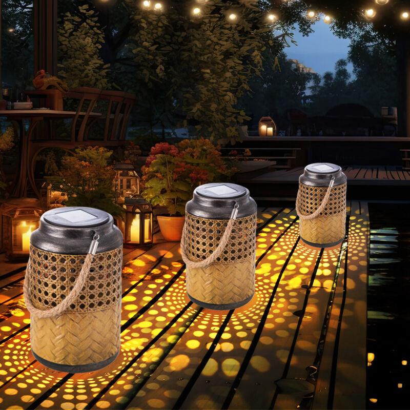 Mateju Lot 2 Lanternes Solaires Extérieur Jardin - Lampe Solaire Étanche IP44 Libellule 12x20cm