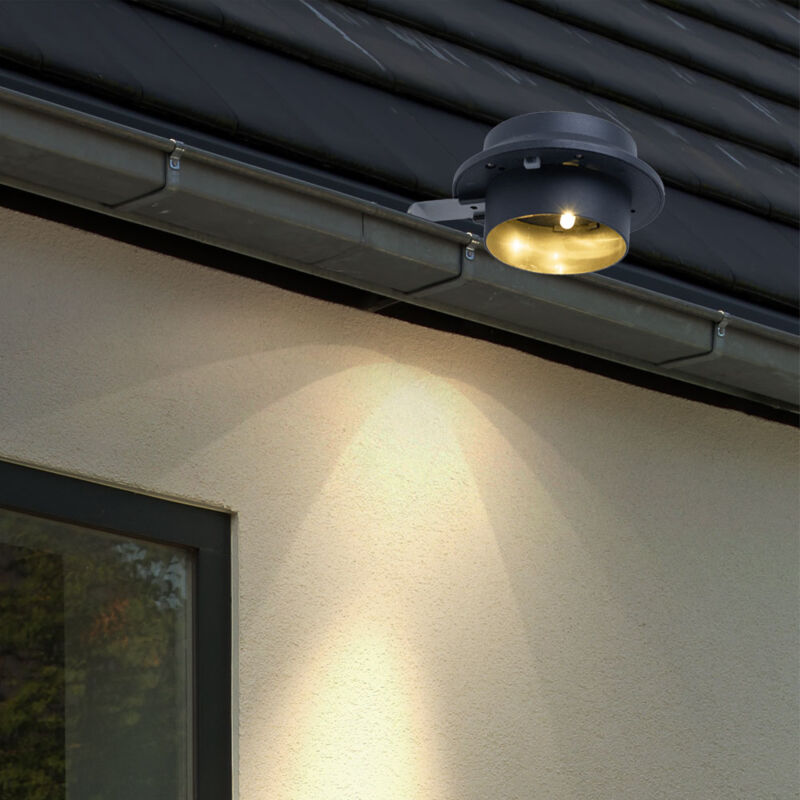 Lot De 12 Lampes Solaires Murales En Acier Inox - Pour Clôture, Gouttière, Jardin