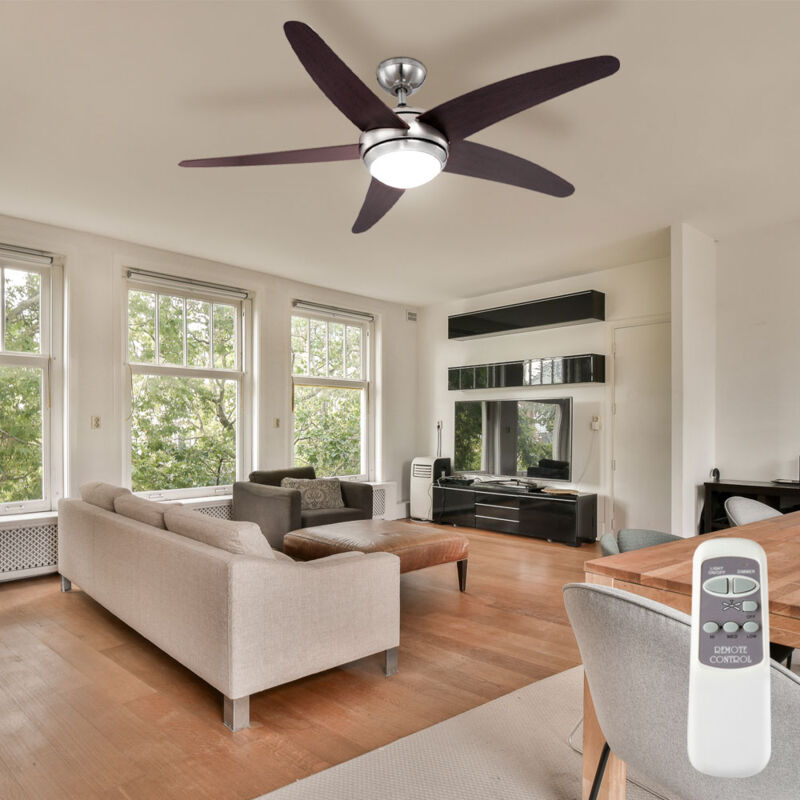Ventilateur de Plafond 46CM avec LED et Télécommande – Design Sans Pales, 3 Températures de Couleur, Moteur DC Silencieux | Leroy Merlin