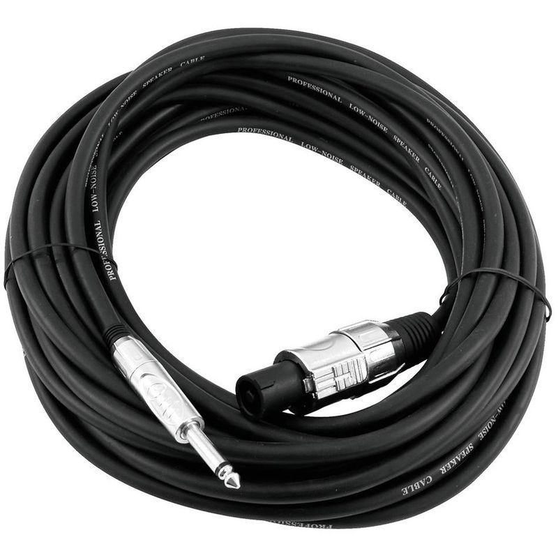 Câble d'enceinte prise jack 2 x 1,5 1,5 m noir - omnitronic