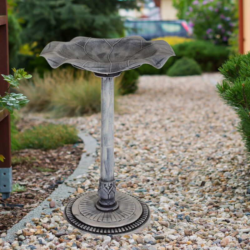 Byer Of Maine Circle Fly Through Mangeoire à Oiseaux Pour L'extérieur, Grès Porcelaine Cuite à Haute Température Avec Vernis Brillant, 1,4 Kg Bleu Chiné