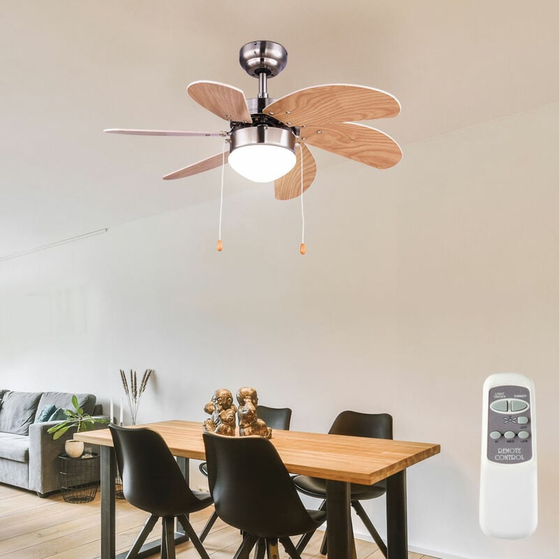 DEL Ventilateur Plafond RGB Télécommande Ventilateur Refroidisseur Lampe Variateur Salon Chambre