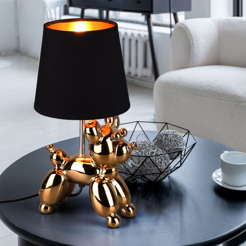 Lampe Dackel Dorée Lampe De Table Dackel 60Cm