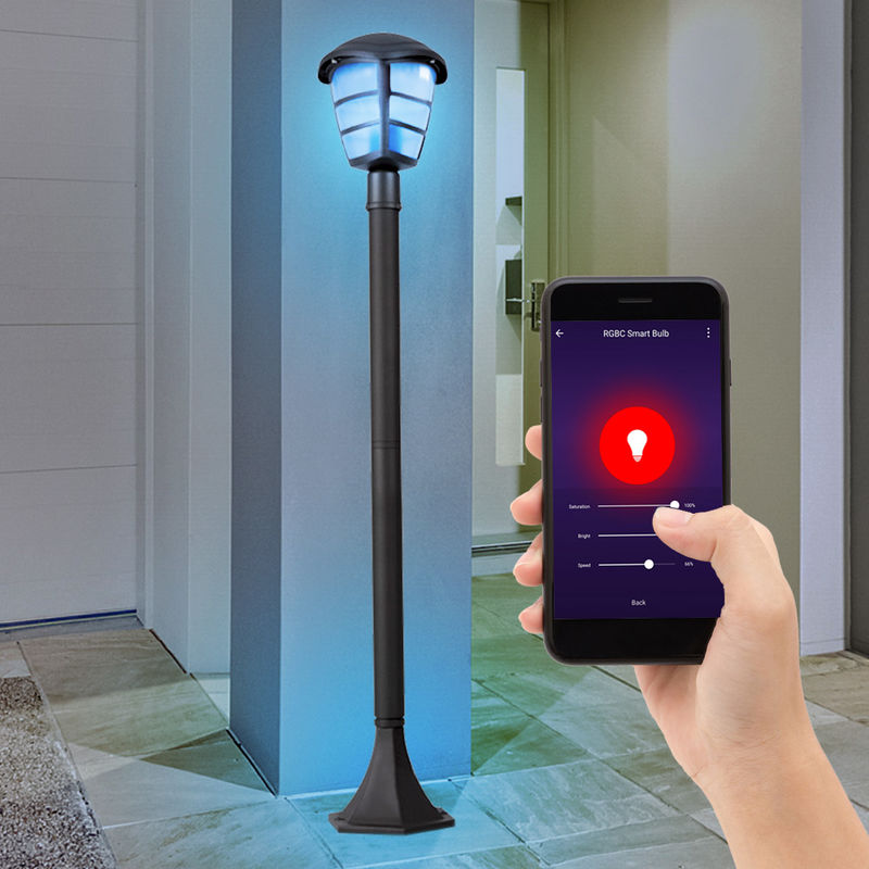 Lampe murale d'extérieur lanterne porche de jardin lumière en verre  gradable application téléphone portable contrôle dans un ensemble  comprenant des ampoules LED RVB, ETC Shop: lampes, mobilier, technologie.  Tout d'une source.