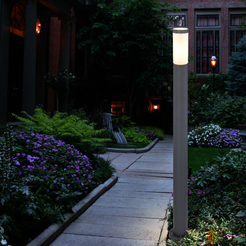 2x lampadaires extérieurs pour prise de jardin, projecteurs en acier  inoxydable pour chemin d'accès dans