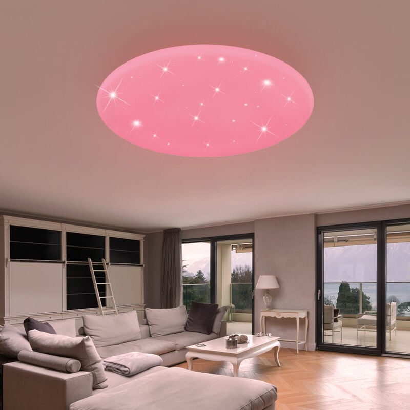 Plafonnier LED RGB chambre d'enfants lampe effet ciel étoilé dimmable  TÉLÉCOMMANDE, ETC Shop: lampes, mobilier, technologie. Tout d'une source.