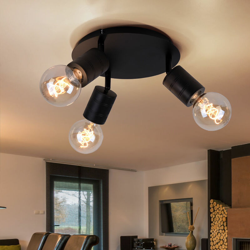 Plafonnier spot de plafond 3 lampes orientable luminaire de salon