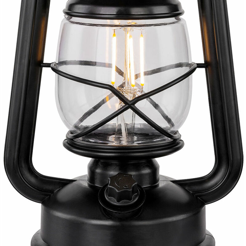 Lampe de décoration lanterne LED éclairage intérieur lanterne tempête lampe  de table noire, dimmable, à suspendre