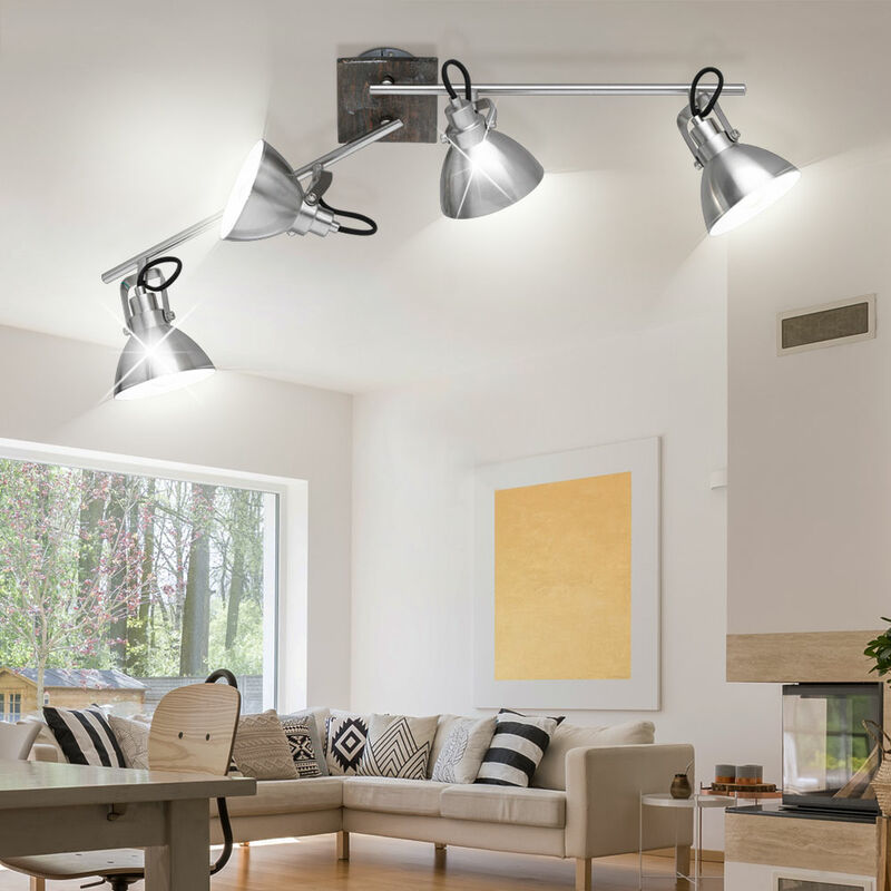 4er Set Plafond Encastrable Spot Chambre-Salon Déco LED Verre Spot