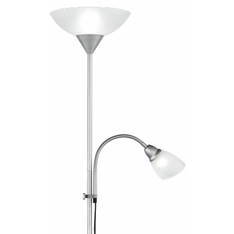 Lampadaire lampadaire LED uplighter Flexo lampadaire de salon variateur avec  liseuse, métal noir, 1x LED 18W 1410 lm blanc chaud, H 180 cm, ETC Shop:  lampes, mobilier, technologie. Tout d'une source.