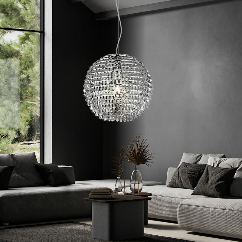 Lustre LED Plafonnier Watts Chromé 23W - 3 Couleurs (3000K-6000K) Réglable, Neuf