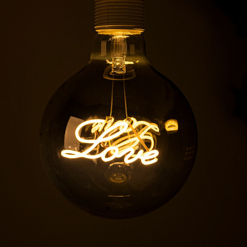 Ampoule vintage LED E27 dimmable source de lumière LED rétro filament,  verre ambré, 7 watts 670 lumens 2700 Kelvin blanc chaud, DxH 12,5x17,5 cm