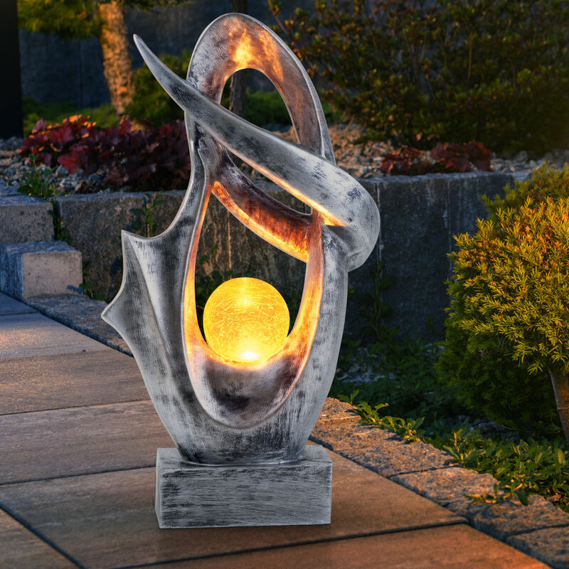 Décoration de jardin LED lampe solaire sculpture bronze lumière décorative  lampe d'extérieur, boule de verre cassée, LxHxP 25 x 47,5 x 13 cm, ETC  Shop: lampes, mobilier, technologie. Tout d'une source.