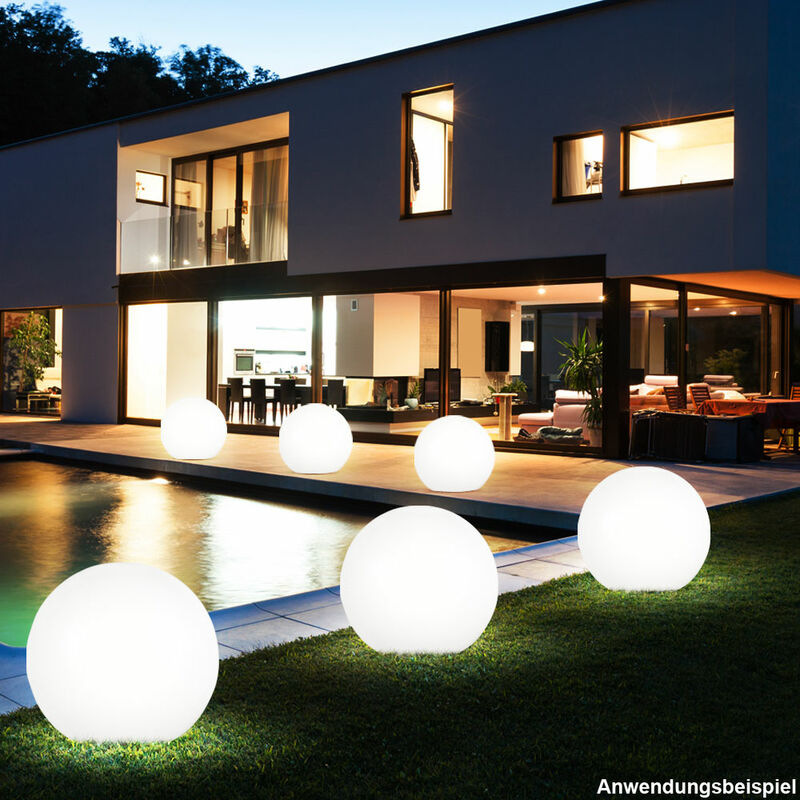 Ensemble de 3 lampes LED extérieur solaires éclairage porche jardin  terrasses balles piquet de terre, ETC Shop: lampes, mobilier, technologie.  Tout d'une source.