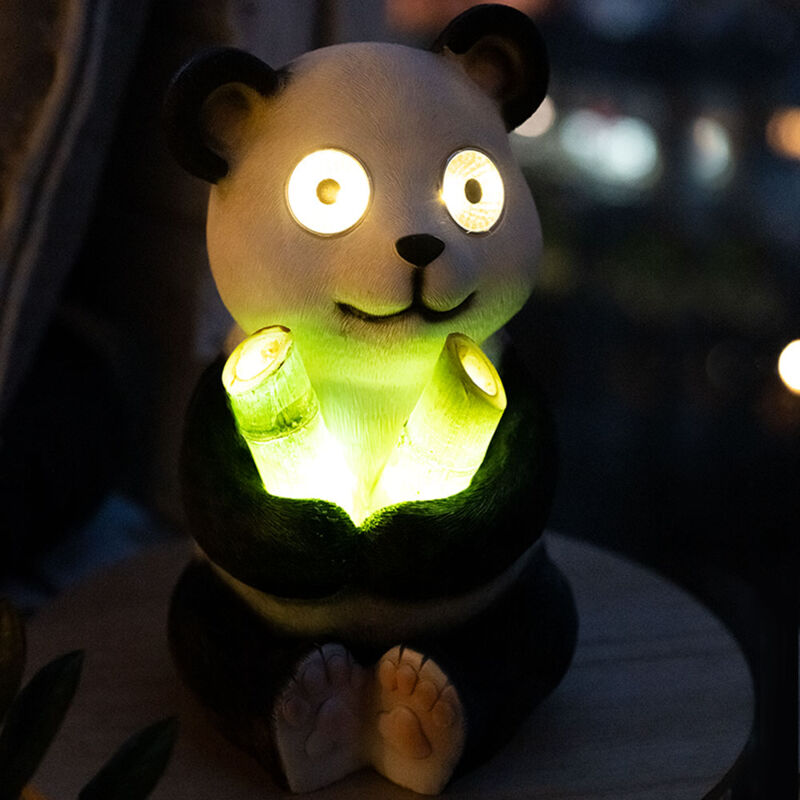 Décoration de jardin Lampe solaire LED Lampe d'extérieur Lampes de jardin  solaires Panda Design, 4x LED, LxH 18,3 x 29,3 cm, lot de 2