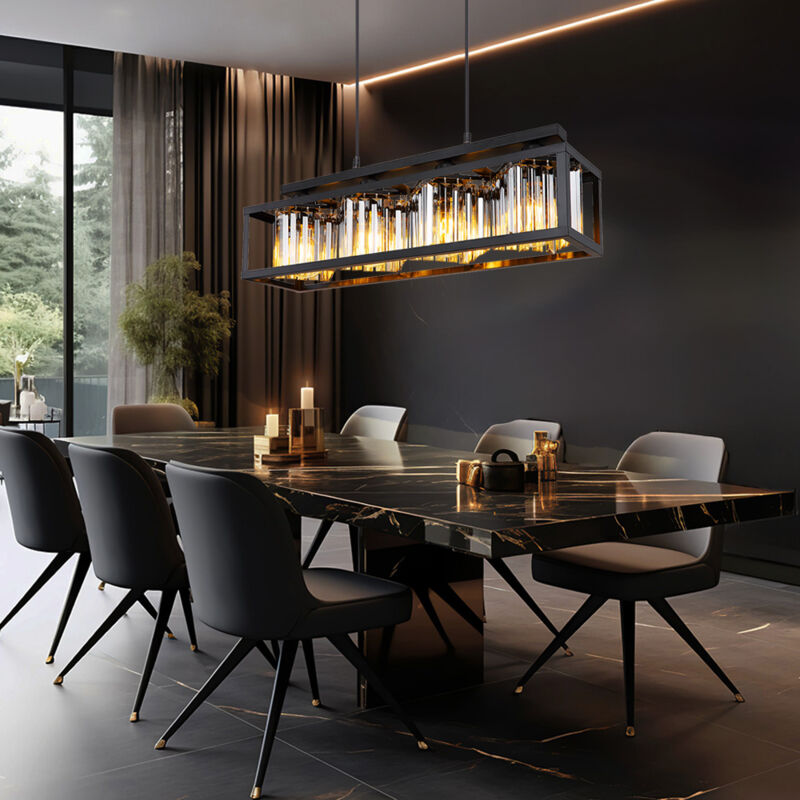 LETNERNY-Suspension Luminaire Ariscani, Lampe De Plafond Suspendue Lustre Salon Ou Salle A Manger En Metal Noir Et Verre Fume Noir Transparent Douille E27 20 Cm LETNERNY-Suspension Luminaire Ariscani, Lampe De Plafond Suspendue Lustre Salon Ou Salle A Manger En Metal Noir Et Verre Fume Noir Transparent Douille E27 20 Cm