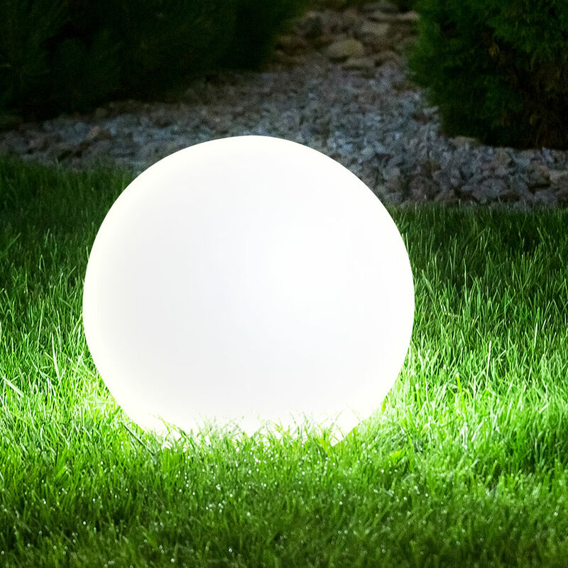 Lampe boule, piquet, lampe enfichable, décoration de jardin, lampe boule,  lampe d'extérieur, câble inclus, commande par application, dimmable, Smart  RGB LED 10W 806Lm, DxH 30x45 cm