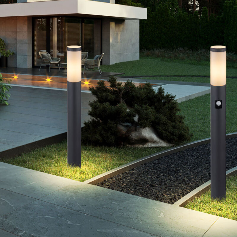 Lampadaire Extérieur Chemin Gris Anthracite 1m – IP44, Diffuseur Opale, E27 20W Max, élégant Et Résistant