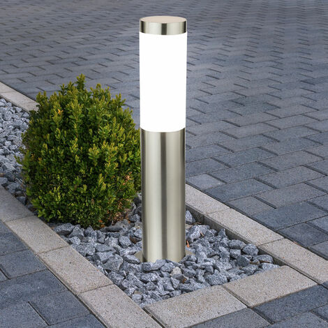 Lampe solaire à DEL For Living Outdoor pour allée et balise de jardin,  acier inoxydable, blanc froid