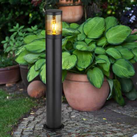 Lampadaire, lampadaire, éclairage extérieur, lampadaire, fumée.Lampe de sol de jardin extérieur, contrôle par application, acier inoxydable, 1x Smart RGB LED 10W 806Lm, DxH 14x80 cm
