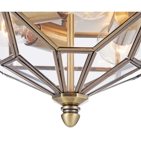 Plafonnier plafonnier lampe de salon lampe de couloir métal bronze E27 W 35,2cm