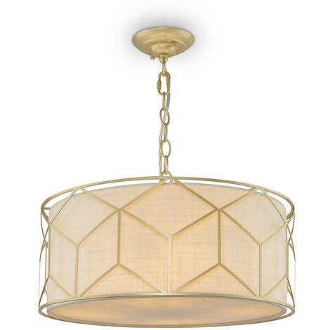 Lustre ARTURES en Polystyrene Abat-jour Lampe de Plafond E27 Éclairage