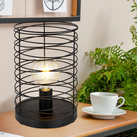 Lampe de table lampe de chevet lampe de table design cage noir lampe de  salon lampe