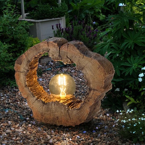 Etoile lumineuse en bois craquelé l.30 x H. 28,5 cm