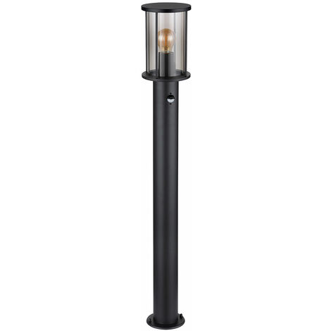 Borne Lumineuse Lampadaire Extérieur Aluminium 1xE27 Détecteur