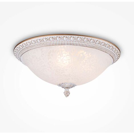 Plafonnier plafonnier lampe de salon lampe de salle à manger métal or blanc 37cm
