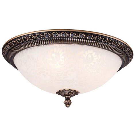 Plafonnier plafonnier lampe de salon lampe de salle à manger métal bronze D 37cm