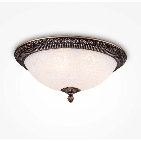 Plafonnier plafonnier lampe de salon lampe de salle à manger métal bronze D 37cm