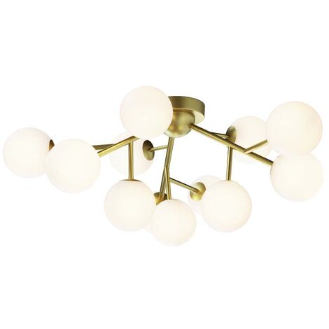 Plafonnier plafonnier lampe de salon lampe de salle à manger métal doré D 60 cm