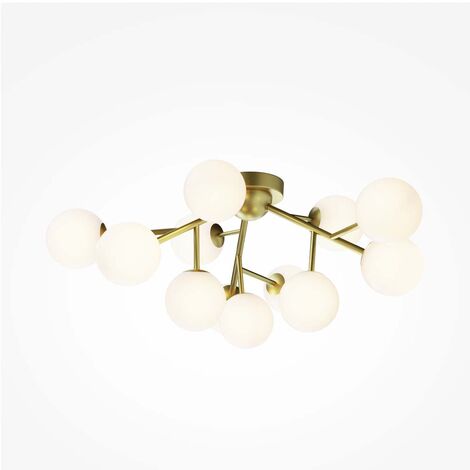 Plafonnier plafonnier lampe de salon lampe de salle à manger métal doré D 60 cm