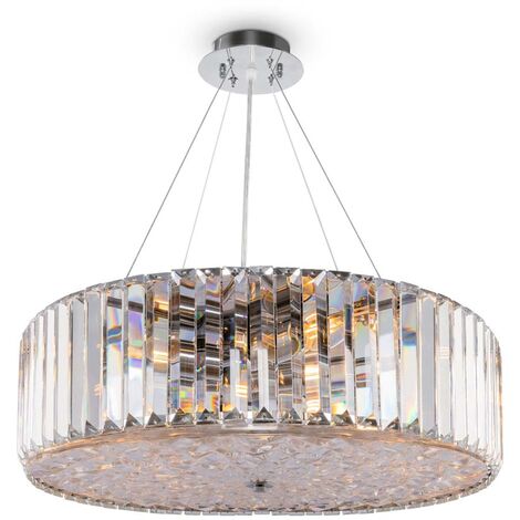 Suspension lampe suspendue plafonnier lampe de salle à manger métal chromé D 53 cm