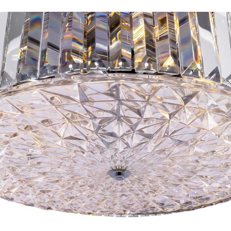 Suspension lampe suspendue plafonnier lampe de salle à manger métal chromé D 53 cm