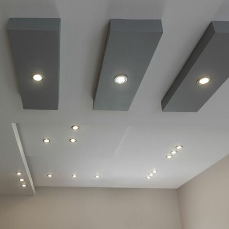 Spot encastré de plafond rond réglable blanc 8cm lampe LED 8W GU10 LIGHT  3000K