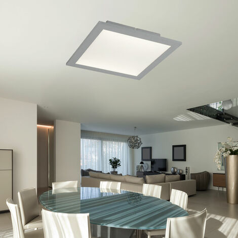 Plafonnier LED HELIX en aluminium blanc et argenté 20W 3000K (Lumière