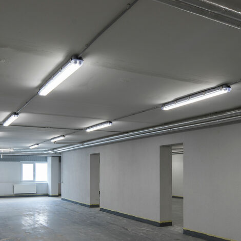 Lot De 3 Spots LED étanches 30 Cm - 5W, 500 Lumens, 6500K Blanc Froid - Pour Garage, Cave, Salle De Bain, Atelier