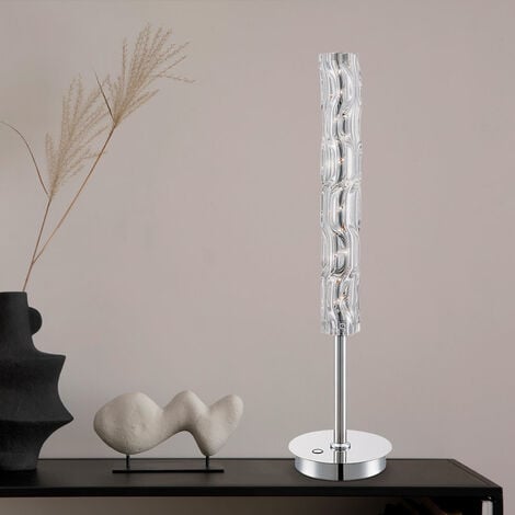 Lampe de lecture LED avec variateur d'intensité / chromé / blanc