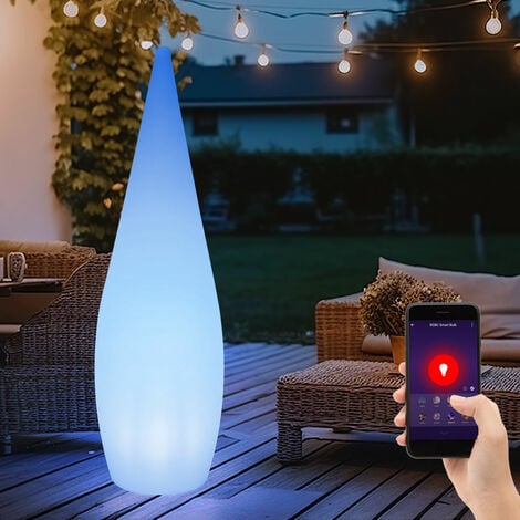 Lampe d'extérieur LED lampadaire lampe de jardin lampe de terrasse,  contrôle par application télécommande à