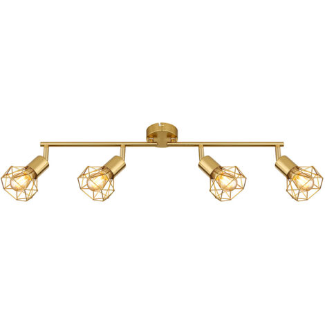 Plafonnier Moderne Hofstein – 4 Spots Métal Chrome – Lustre Suspension Pour Salon/Salle à Manger