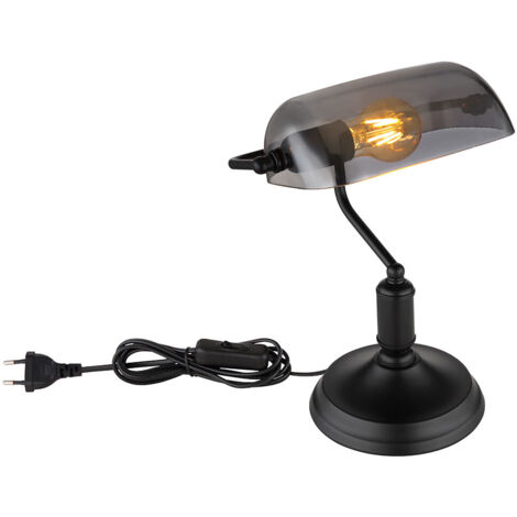 Lucande Lampe De Banquier Nysira, Moderne, Gris Métallisé, à 2 Lampes Lampe De Bureau Lampe A Poser 93480060
