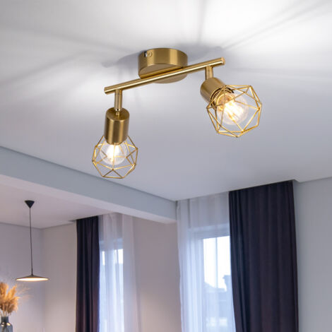 Plafonnier KOLER 3 Spots Orientables - Design Rétro Métal