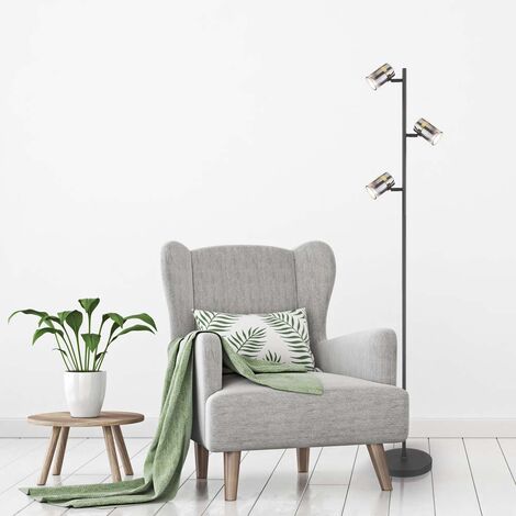 Lampadaire lampadaire lampe de salon lampe de chambre noir H 154 cm