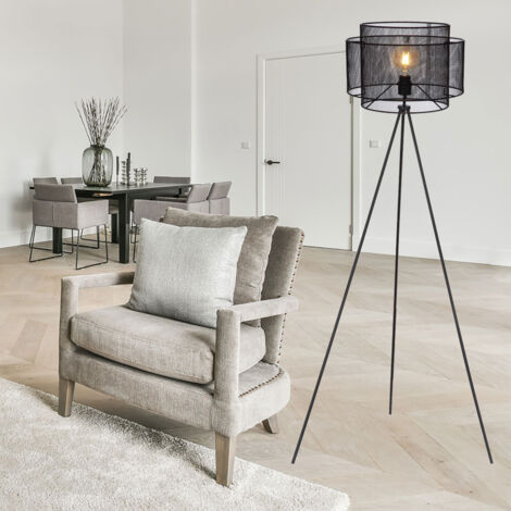 Valis Lampadaire Sur Pied Blanc | Douille E27 Max. 60W | 2 Têtes