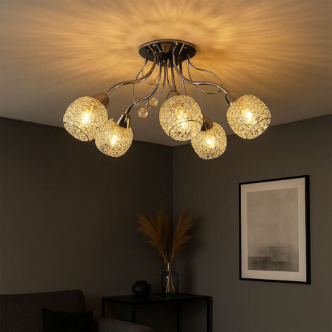 Plafonnier Moderne En Cristal – Éclairage élégant Pour Intérieur (Hall, Salon)