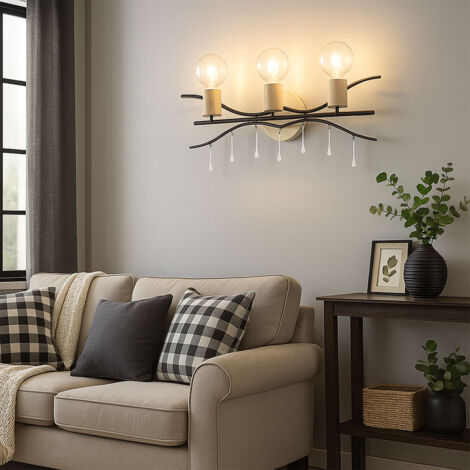 Applique Murale Hofstein Up/Down Chromée - Lampe Design Moderne Pour Salon/cuisine