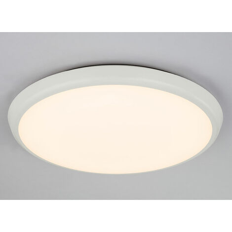 Plafonnier extérieur lampe de jardin IP65 plafonnier en métal avec  détecteur de mouvement, métal plastique blanc